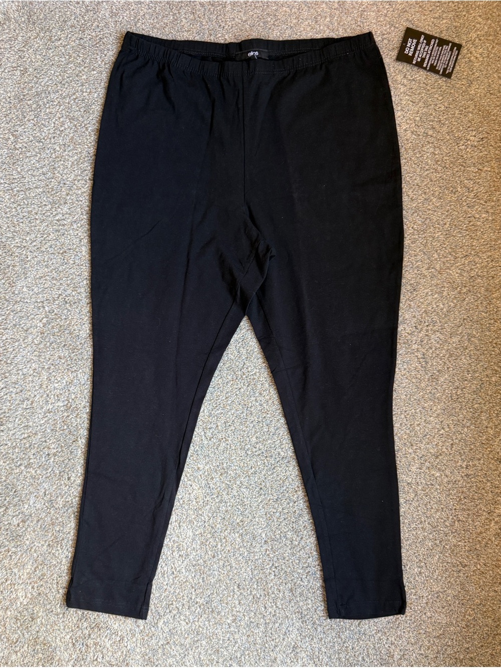 Black Slim Fit Leggings by ellos size 1x